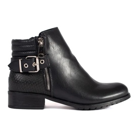 Bottines Chelsea femme noires à talon plat le noir