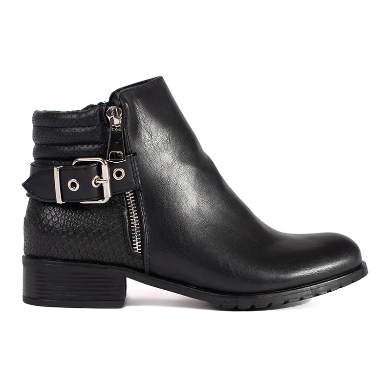 Bottines Chelsea femme noires à talon plat le noir