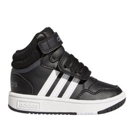 Chaussures Adidas Hoops Mid avec Velcro GW0408 chaussures de sport noires