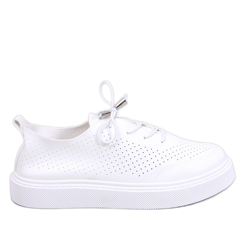 Baskets blanches ajourées en éco-cuir