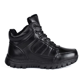 Bottes d'hiver isolées noires pour hommes