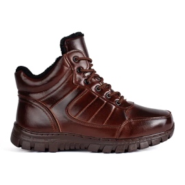Bottes d'hiver isolées marron pour hommes brun Bottes d'hiver isolées marron pour hommes brun