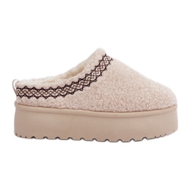 Bottes de neige à plateforme en peau de mouton Leaniella beige clair avec fourrure Bottes de neige à plateforme en peau de mouton Leaniella beige clair avec fourrure
