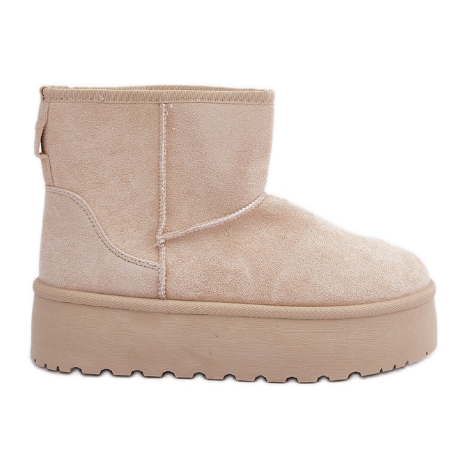 Bottes de neige à plateforme pour femmes, beige clair Bottes de neige à plateforme pour femmes, beige clair