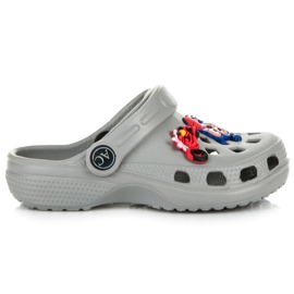 American Club Chaussons Garçons gris