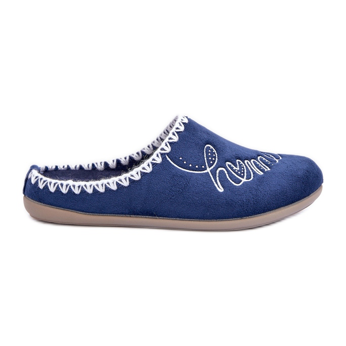 Inblu Chaussures d'intérieur pour femmes Chaussons GF000026 Bleu marine