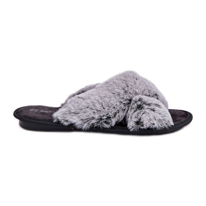 Chaussons Fourrure Femme Inblu 6800006D Gris