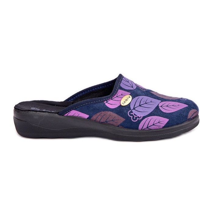 Chaussons Femme Avec Feuilles Inblu CU00005F Bleu Marine