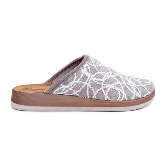 Inblu Pantoufles Brillantes Pour Femmes CT000028 Gris