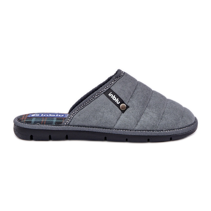 Inblu Chaussures de maison confortables pour hommes gris