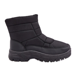 Bottes de neige pour hommes avec fermeture éclair, doublées de fourrure, noires