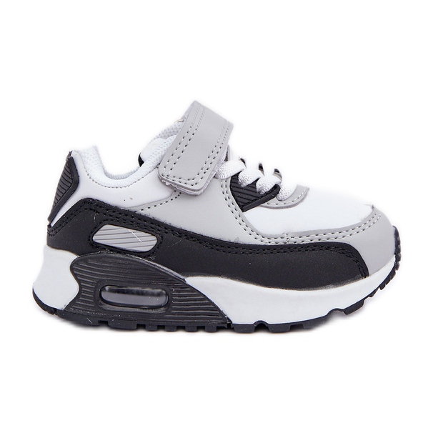 FR1 Chaussures de sport à plateforme pour enfants, blanches et noires