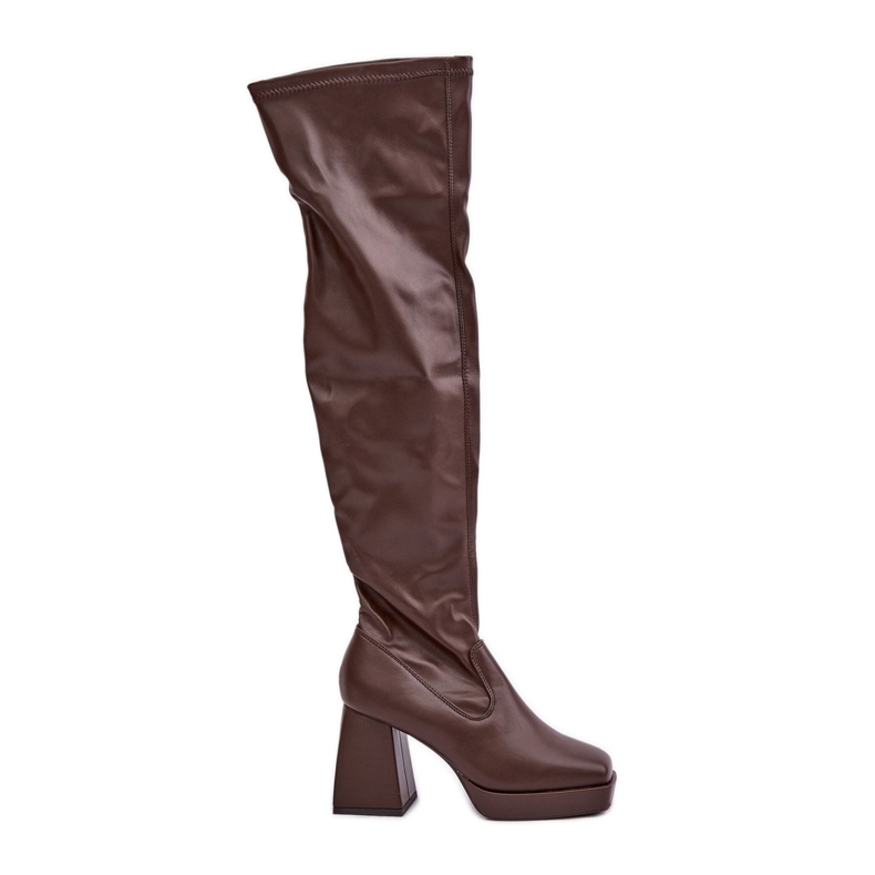 Cuissardes ajustées, marron foncé brun
