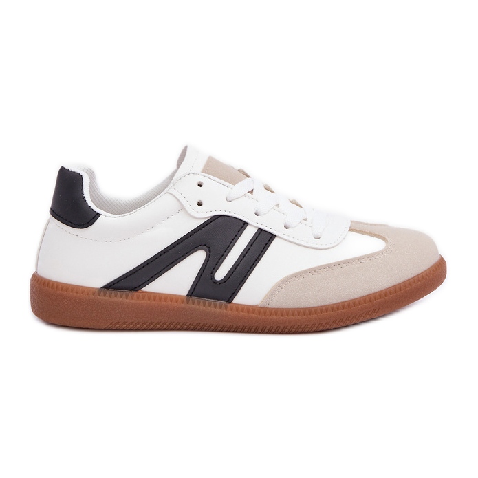 Baskets basses pour femmes en cuir écologique, blanches et noires Navidemi