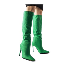 Solea Bottes vertes à talon haut