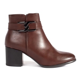 Bottines à talons hauts marron Sergio Leone brun