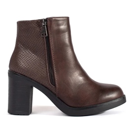 Seastar Bottines marron avec fermeture éclair brun