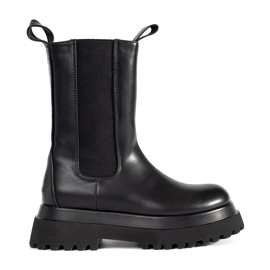 Seastar Bottines Chelsea hautes noires sur la plateforme le noir Seastar Bottines Chelsea hautes noires sur la plateforme le noir