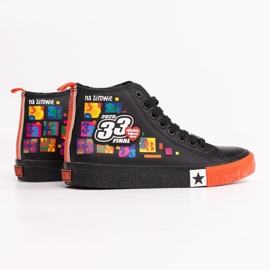 Baskets officielles pour femmes par Big Star x Wośp RR274A651 noir