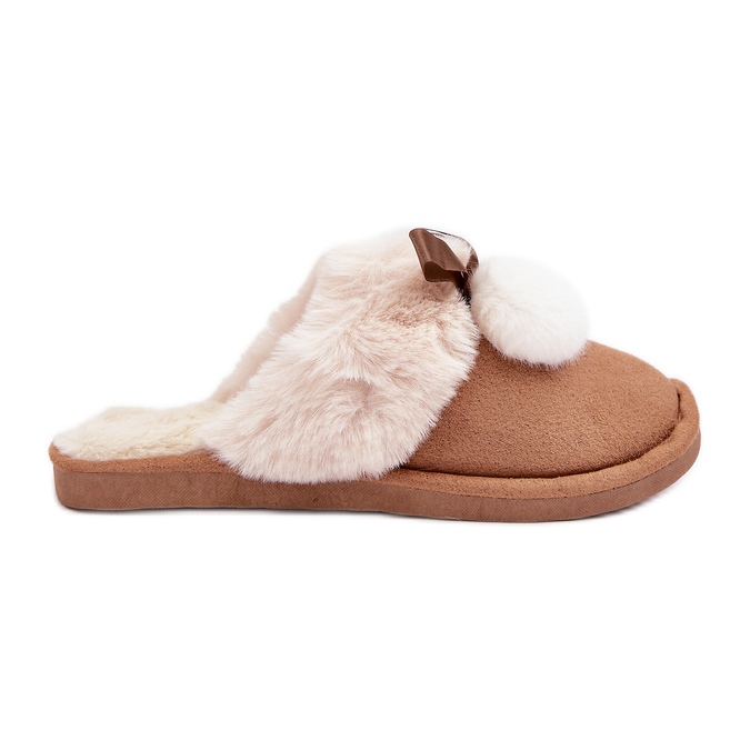 Chaussons Femme Avec Fourrure Camel beige