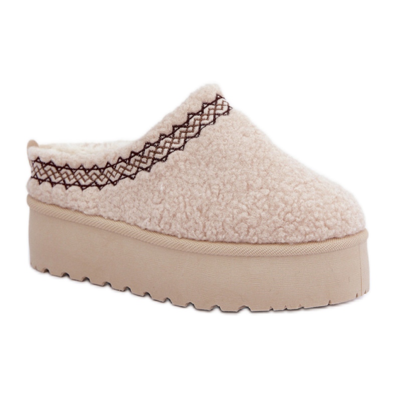 Boots de neige femme beiges à plateforme Boots de neige femme beiges à plateforme