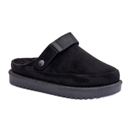 Chaussons plateforme femme noirs