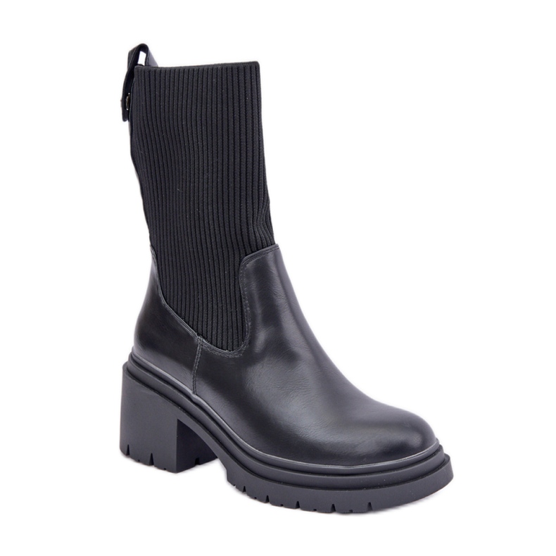 Bottines femme à tige souple, noir le noir