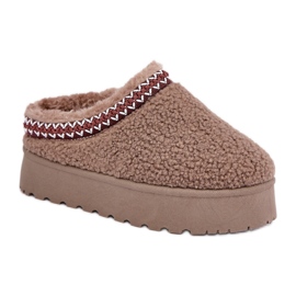 Boots de neige femme marron à plateforme brun Boots de neige femme marron à plateforme brun
