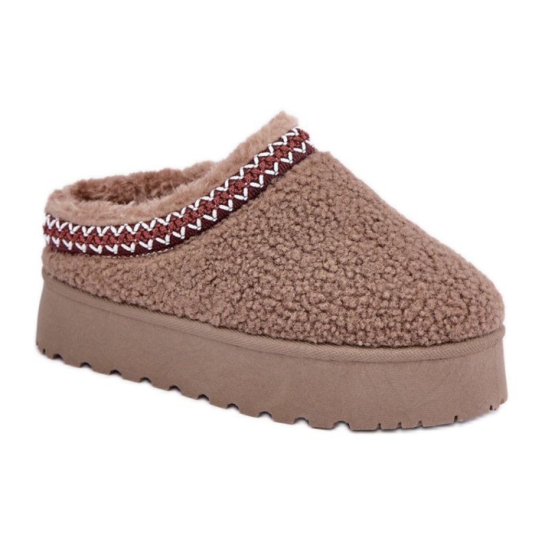 Boots de neige femme marron à plateforme brun