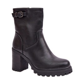 Bottines noires à talons hauts pour femmes élégantes le noir Bottines noires à talons hauts pour femmes élégantes le noir