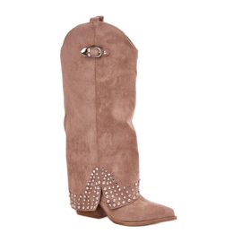 Step in style Bottes Modèle Iveliri LQ-135 Beige Foncé - Entrez avec style