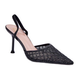 Step in style Talons hauts Modèle Berilae B1639-202 Noir Glitter - Entrez avec style le noir