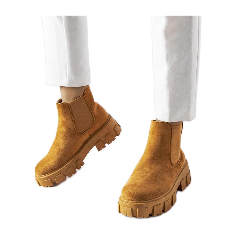 Bottines femme marron clair Mooca - Solea brun Bottines femme marron clair Mooca - Solea brun