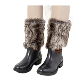 Bottes noires avec fourrure par Corrales - Solea le noir