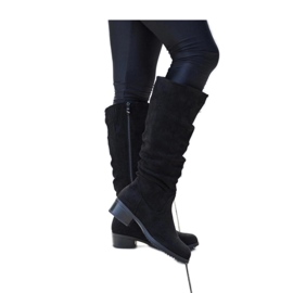 Bottines en éco-daim Angelico froissées noires - Solea