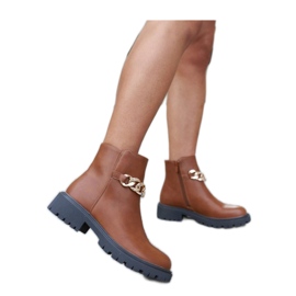 Bottines marron ornées d'une chaîne Bonsaint - Solea brun Bottines marron ornées d'une chaîne Bonsaint - Solea brun