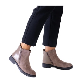 Bottines plateforme marron en éco-daim Kirla - Solea brun Bottines plateforme marron en éco-daim Kirla - Solea brun