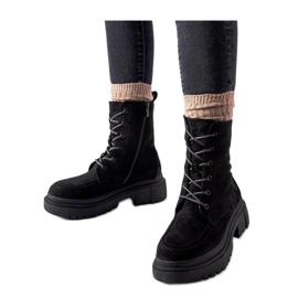 Bottines workwear noires à semelle massive Riel - Solea le noir Bottines workwear noires à semelle massive Riel - Solea le noir