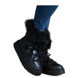 Bottes de neige isolées noires avec fourrure Arilla - Solea