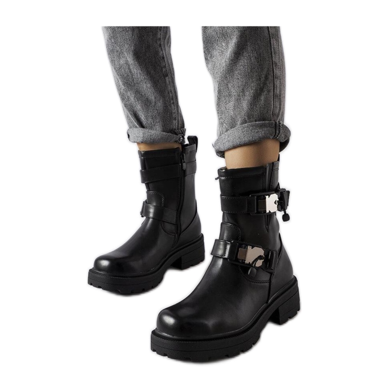 Boots massives noires par Enrico - Solea le noir Boots massives noires par Enrico - Solea le noir
