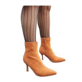 Bottines à talons bas marron chaud Guimond - Solea brun