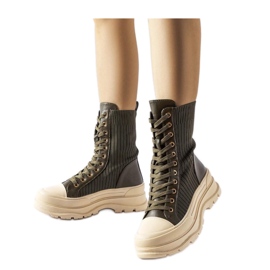 Bottines vert foncé à semelle épaisse légère Vitto - Solea