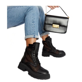 Bottes transparentes noires le noir