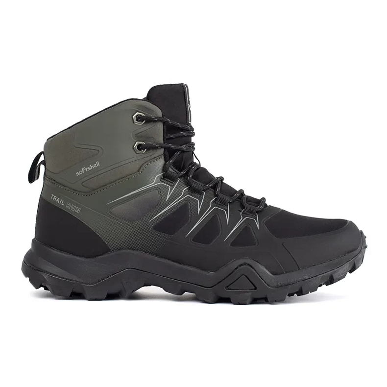 Vico Chaussures de trekking montantes noires et vertes pour hommes le noir