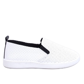 Baskets à enfiler BLANC/NOIR blanche Baskets à enfiler BLANC/NOIR blanche