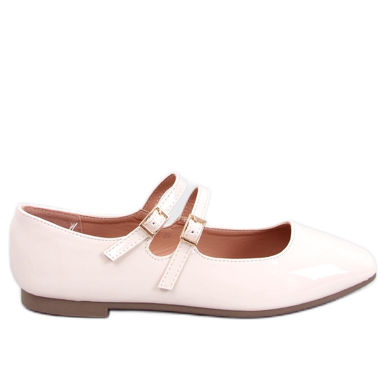 Ballerines vernies style Mary Jane Beige Ballerines vernies style Mary Jane Beige