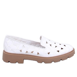 Mocassins ajourés blancs