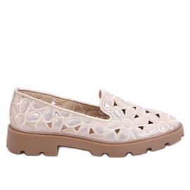 Seastar Mocassins ajourés dorés beige