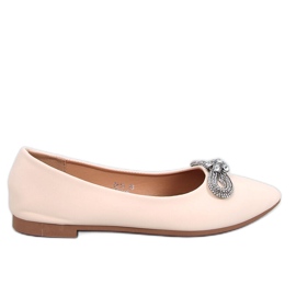 Seastar Ballerines beiges avec zircons cubiques