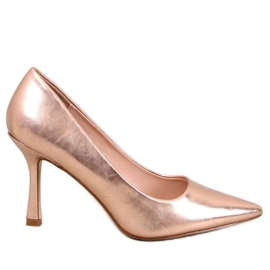 Escarpins femme pleine fleur champagne d'or Escarpins femme pleine fleur champagne d'or